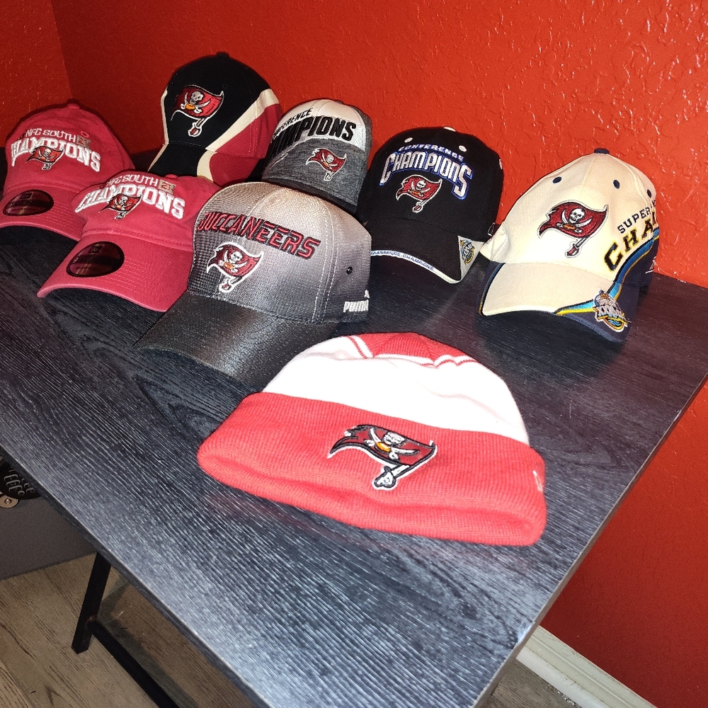 Tampa Bay Buccaneers Hat Collection. A Classic Collection of Bucs Champion Hats.